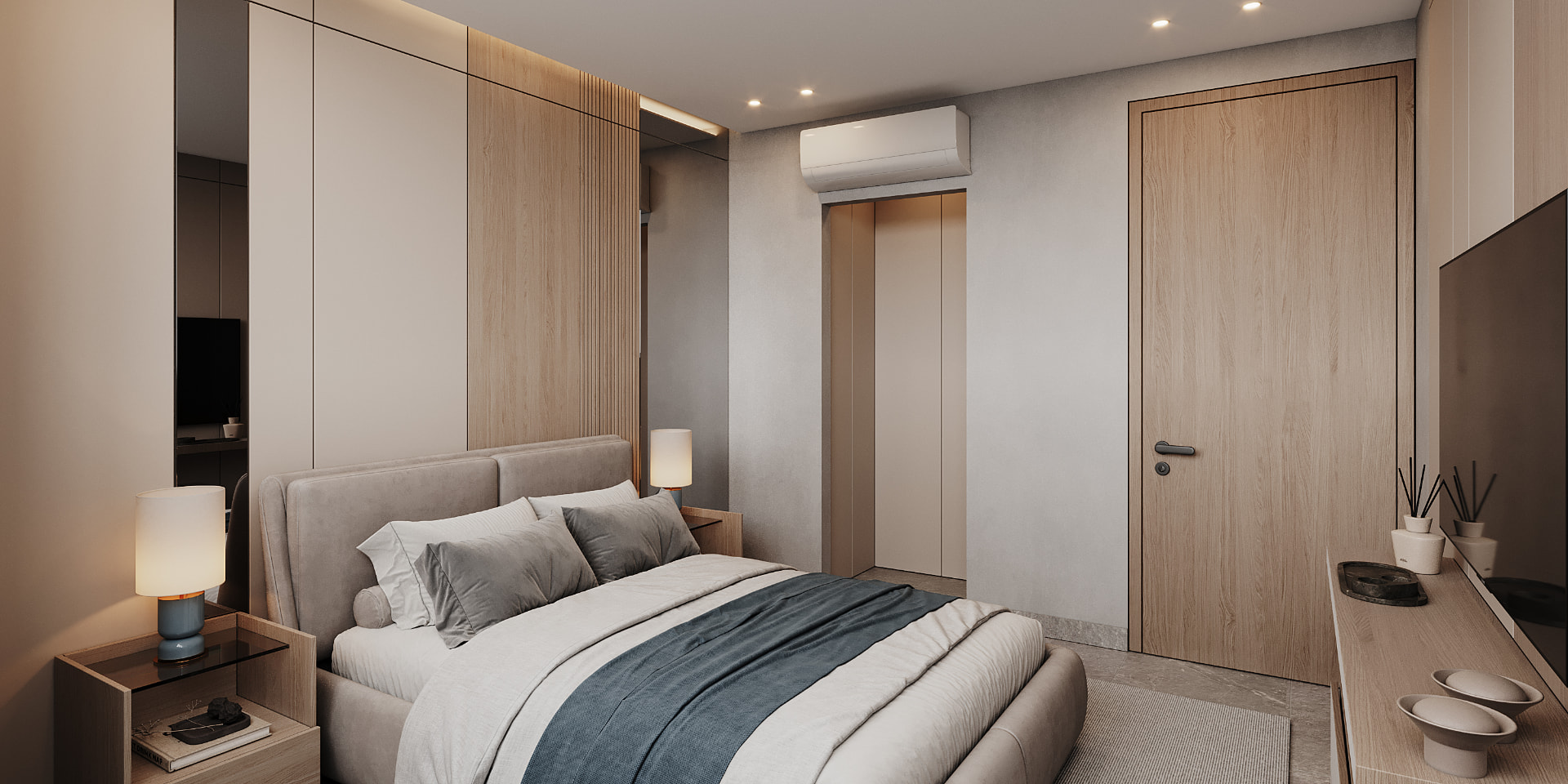 Recámara principal en una residencia de Luxor 500